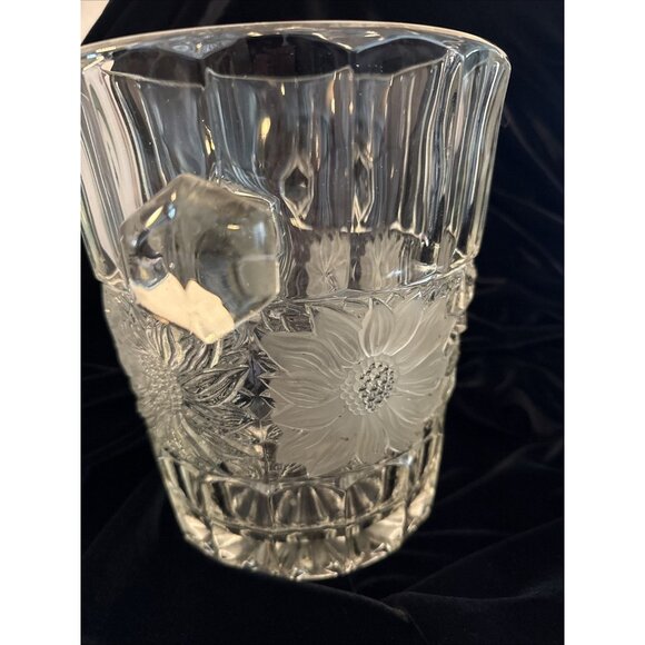 Rare Champagne Ice Bucket Sunflower Motif Heavy Crystal Glass. - Picture 9 of 13